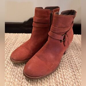 Sperry Top Sider Cognac Chelton Leather Ankle Boots Size 9.5 Western Cowgirl